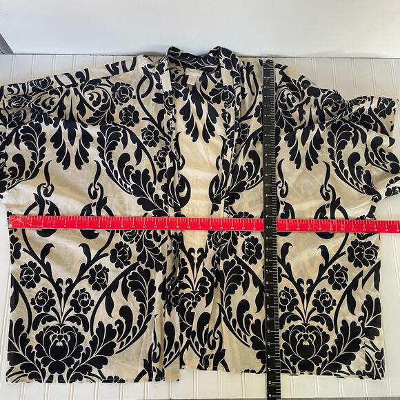 Chico’s Size L Beige Black Kimono open top Coverall size L - Picture 7 of 9